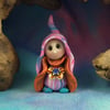 Spring Sale ... Tiny Floral Gnome 'Lunar' OOAK Sculpt by Ann Galvin