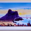 Art Greetings Card, Holy Island, Lindisfarne, Northumberland, Blank inside, a 5