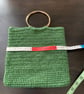 Stylish green crochet handbag - Image 6
