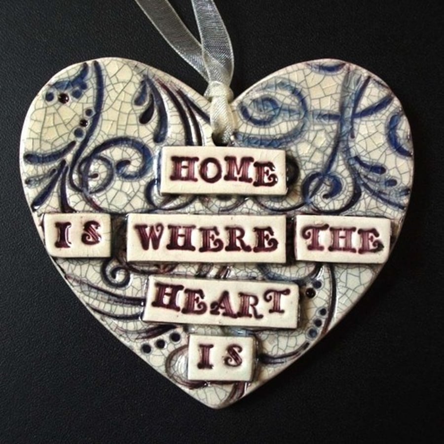 Large ceramic heart decoration