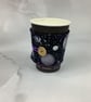 Planets cup cosy, Space cup cozy, Mug sleeve, Handmade - Image 3