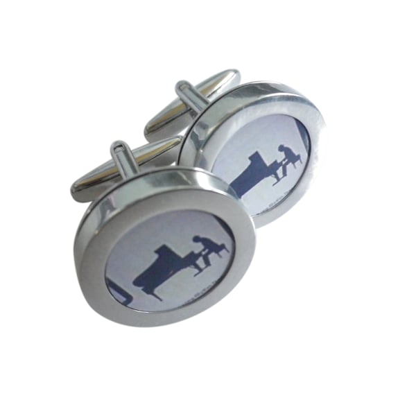 The Pianist cufflinks, lovely grand piano, beautiful special occasion gift