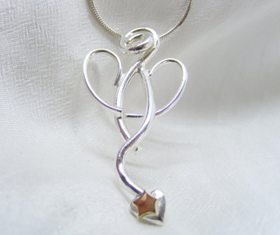 Silver Brightness Angel with gold star