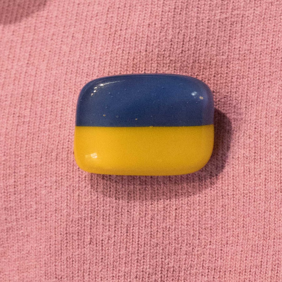 Lapel or Tie Pin in Ukraine Blue & Yellow