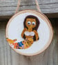 Wooden and fabric mermaid wall art