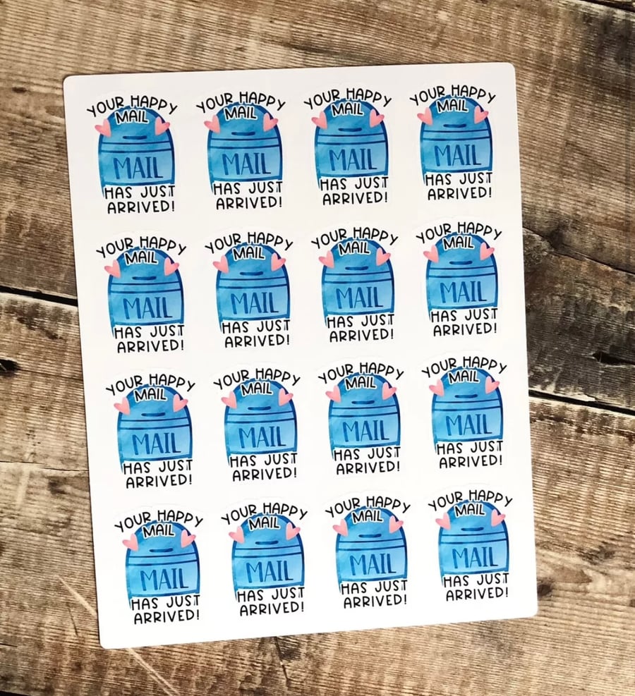 Happy mail stickers