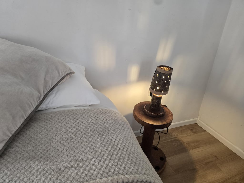 Rustic bedside or table lamp