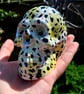 Concrete Skull - Hand Panted Dalmation Jasper