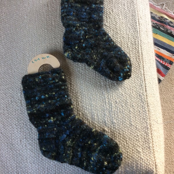 Funky felted socks for a lovely son