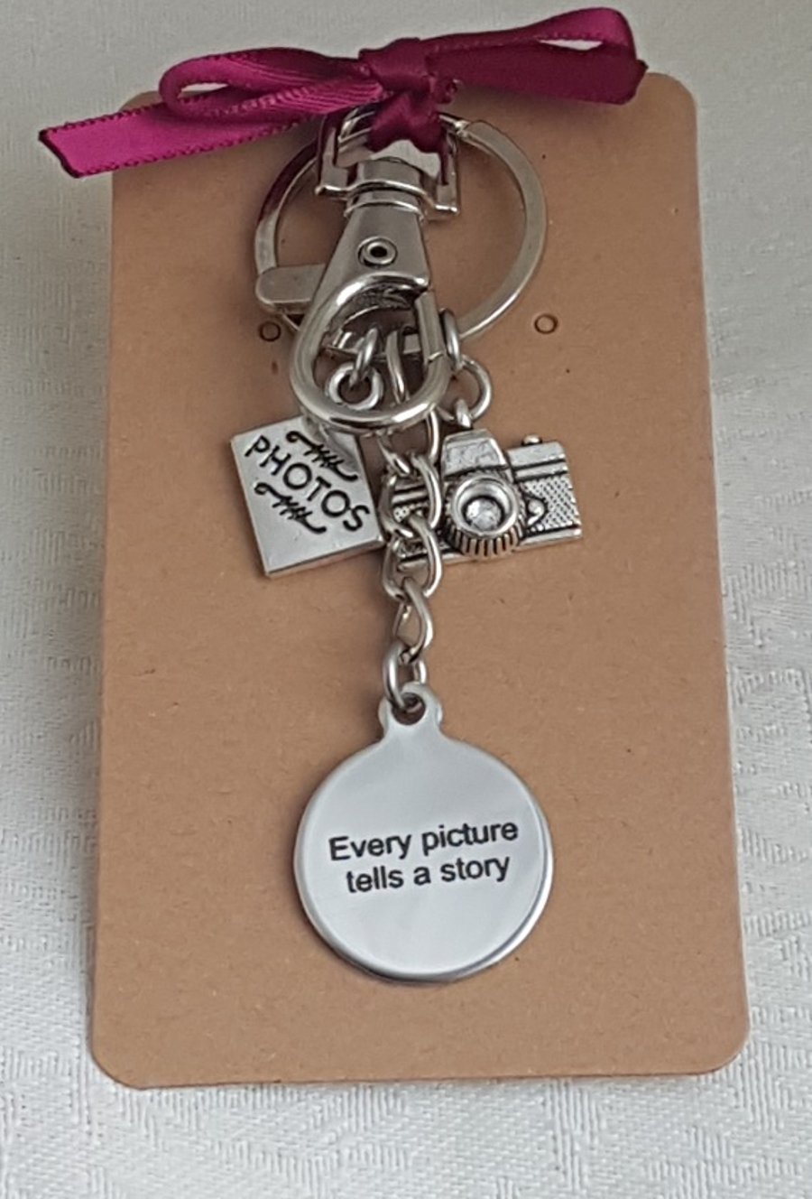 Gorgeous Every Picture Tells A Story Key Ring - Bag Charm - Type A