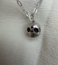 Silver Skull & Ruby Third Eye Necklace