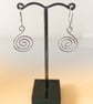Silver Spiral Earrings - Image 1