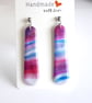 Winter Berry Long Polymer Clay Dangle Earrings - Image 5