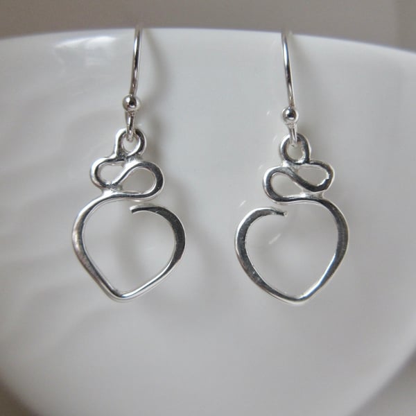 Squiggle Heart Earrings