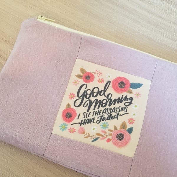 Good morning make up bag 