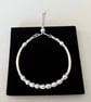Sterling Silver Pearl Noodle Bracelet – 5mm Rice Pearls, Adjustable Slider Clasp - Image 2