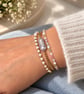 Golden Pearl Dainty Bracelet Handmade Freshwater Pearl & Stainless steel - Image 3