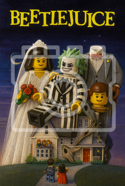 BEETLEJUICE - LEGO-Inspired A4 Movie Poster Print - Ready to Frame