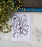 Abstract Card urban Scribble Greetings Card for all occasions - Image 1