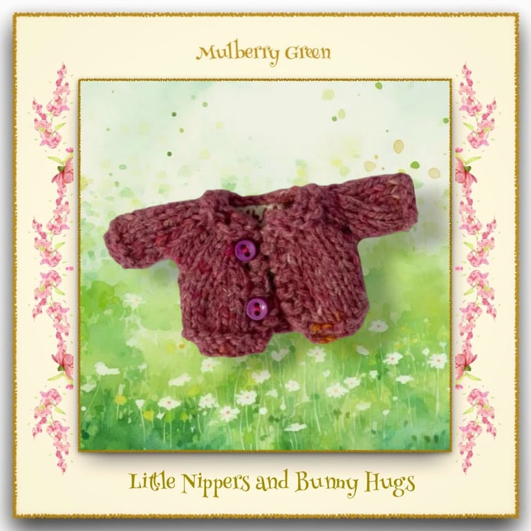 Little Nippers and Bunny Hugs Dark Pink Cardigan 