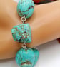 Bracelet with Turquoise Nugget Beads and Chain, Summer Bracelet, Gift for Her - Image 5