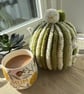 Green & cream tea cosy