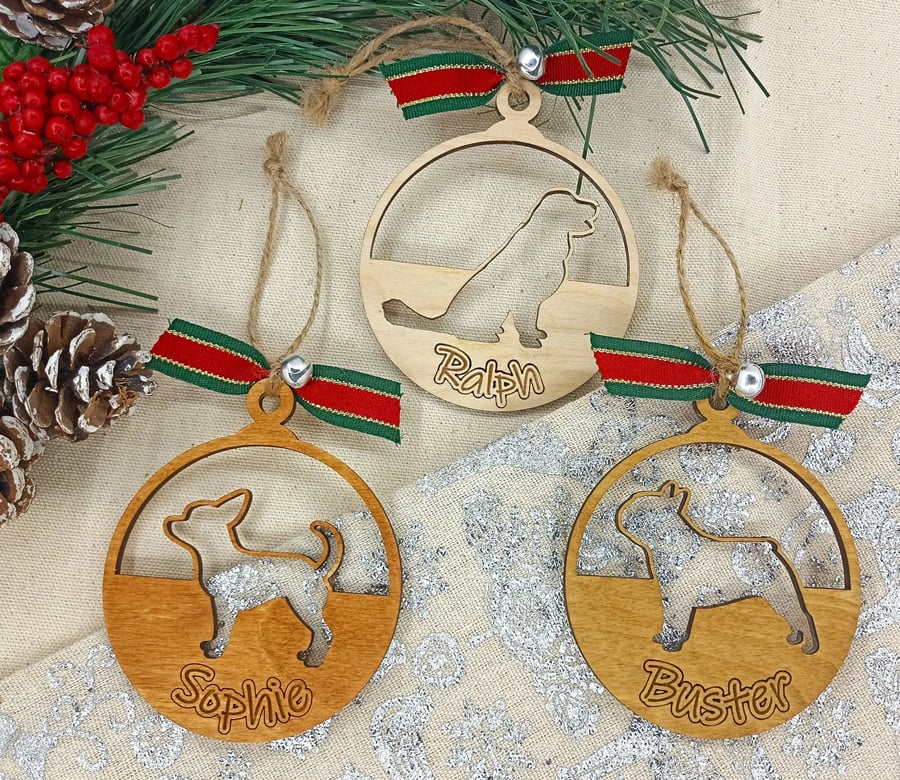 Customised Christmas Dog Pendant (RGC0011)