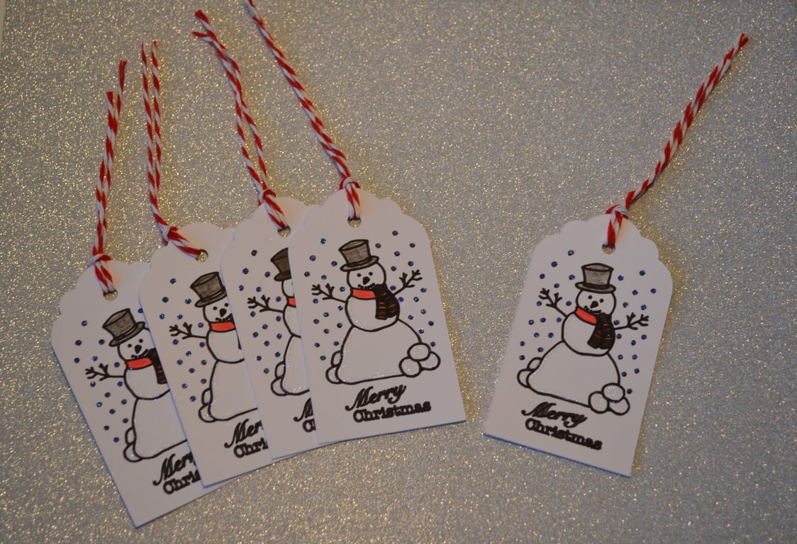 Snowman Christmas Gift Tags – Set of 5