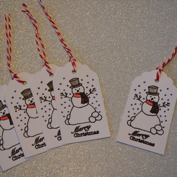 Snowman Christmas Gift Tags – Set of 5