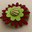 Pretty hand sewn felt flower brooch