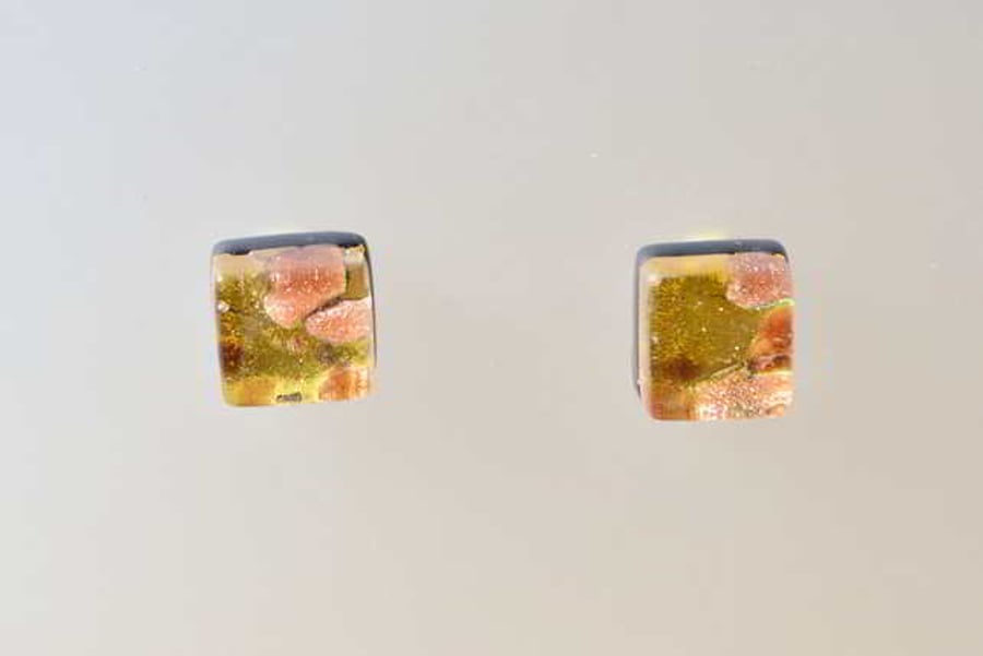 Gold Murano Glass Earrings