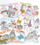 Christmas Animals in Clothes, winter ephemera card topper embellishments - Image 8