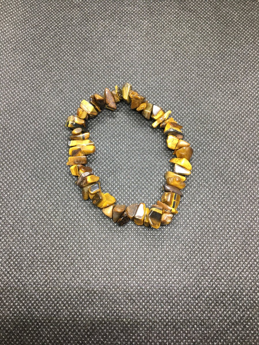 Tigers Eye crystal chip bead bracelet