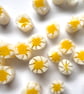 Daisy flower murrini made with Bullseye 90coe glass