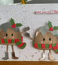 Handmade "Make Way for Christmas" Figgy Pudding Card – Double Character Design - Image 4