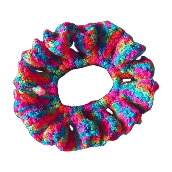 Radiant Rainbow: Chic Hair Scrunchie for a Pop of Color