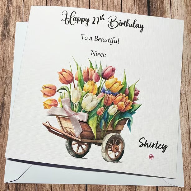 Personalised Birthday Card for Her Happy Birthday Mum Nana Grandma Sister
