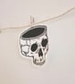 Mindless Skull Hand Printed Sticker - Image 4