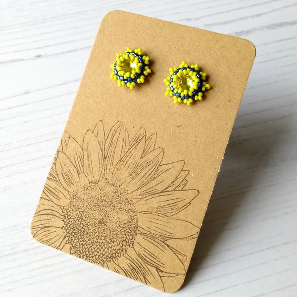 Sunflower Yellow and Blue Earrings for Ukraine
