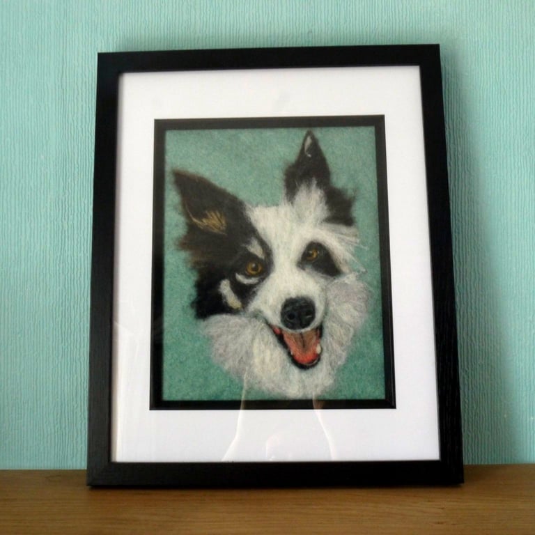  Needle felted Pet Portrait commission