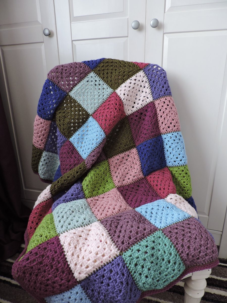 Crochet Blanket Patchwork Granny Squares