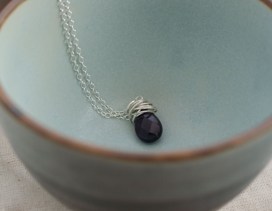Amethyst wire wrap pendant