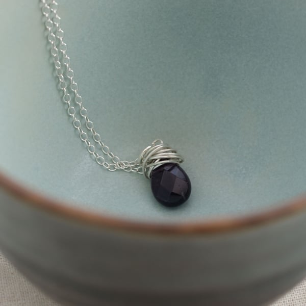 Amethyst wire wrap pendant