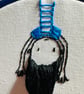 Embroidery hoop with motivational quote of a girl “hanging on” upside down  - Image 4
