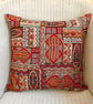 Scatter Cushion with Pad: Tapestry Africa design Denim Blue reverse 17"(43cm) - Image 3
