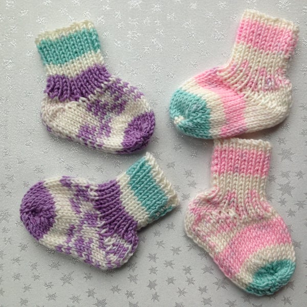 Premature baby socks (2 pairs)