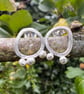 Eco Silver Mismatched Seed Pod Stud Earrings - Image 2
