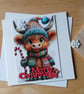 Highland Cow Christmas Card  - Image 1