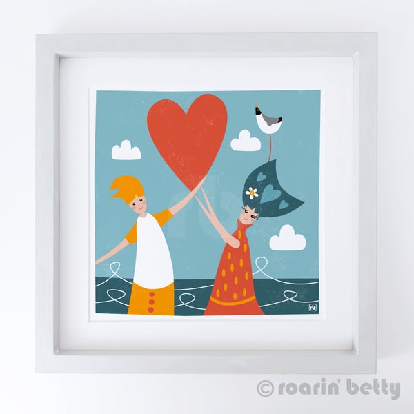 Meet You At The Beach, Giclee print, perfectly imperfect