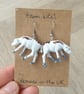 Eating Cow Earrings - Upcycled Vintage Toys - Image 1